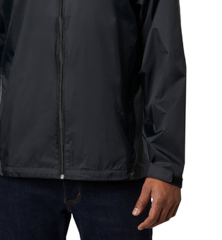 Jaqueta de chuva Columbia Glennaker Lake masculina, preta, tamanho grande