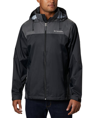 Jaqueta de chuva Columbia Glennaker Lake masculina, preta, tamanho grande