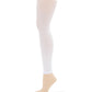 Calça justa feminina Capezio sem pé com faixa na cintura em tricô, branca, tamanho P