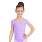 Top de malha de manga curta Capezio para meninas, roxo, tamanho grande