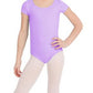 Top de malha de manga curta Capezio para meninas, roxo, tamanho grande