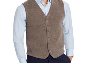 Colete de lã merino azul marinho da loja masculina da Bloomingdale's