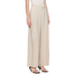 Calça larga plissada Cymbaria da Malene Birger Bege