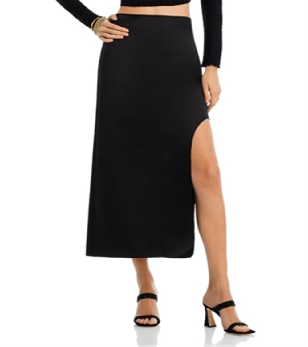 Saia Midi Wick Preta Por Malene Birger