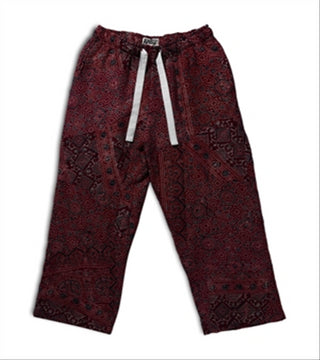 Calça Karu Research Vintage Kantha Cotton Regular Fit com Cordão Azul Tamanho 32 REG
