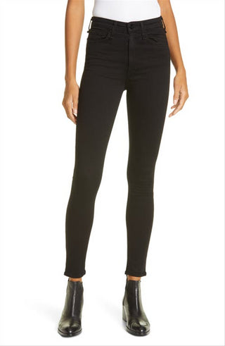 Calça Jeans Skinny Rag &amp; Bone Nina Cintura Alta Preta Tamanho 32