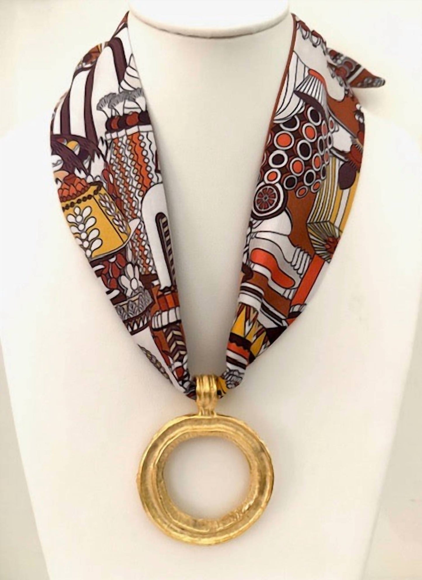 Knotty Bling - Women's Scarf Charm Necklace