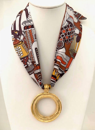 Knotty Bling - Women's Scarf Charm Necklace