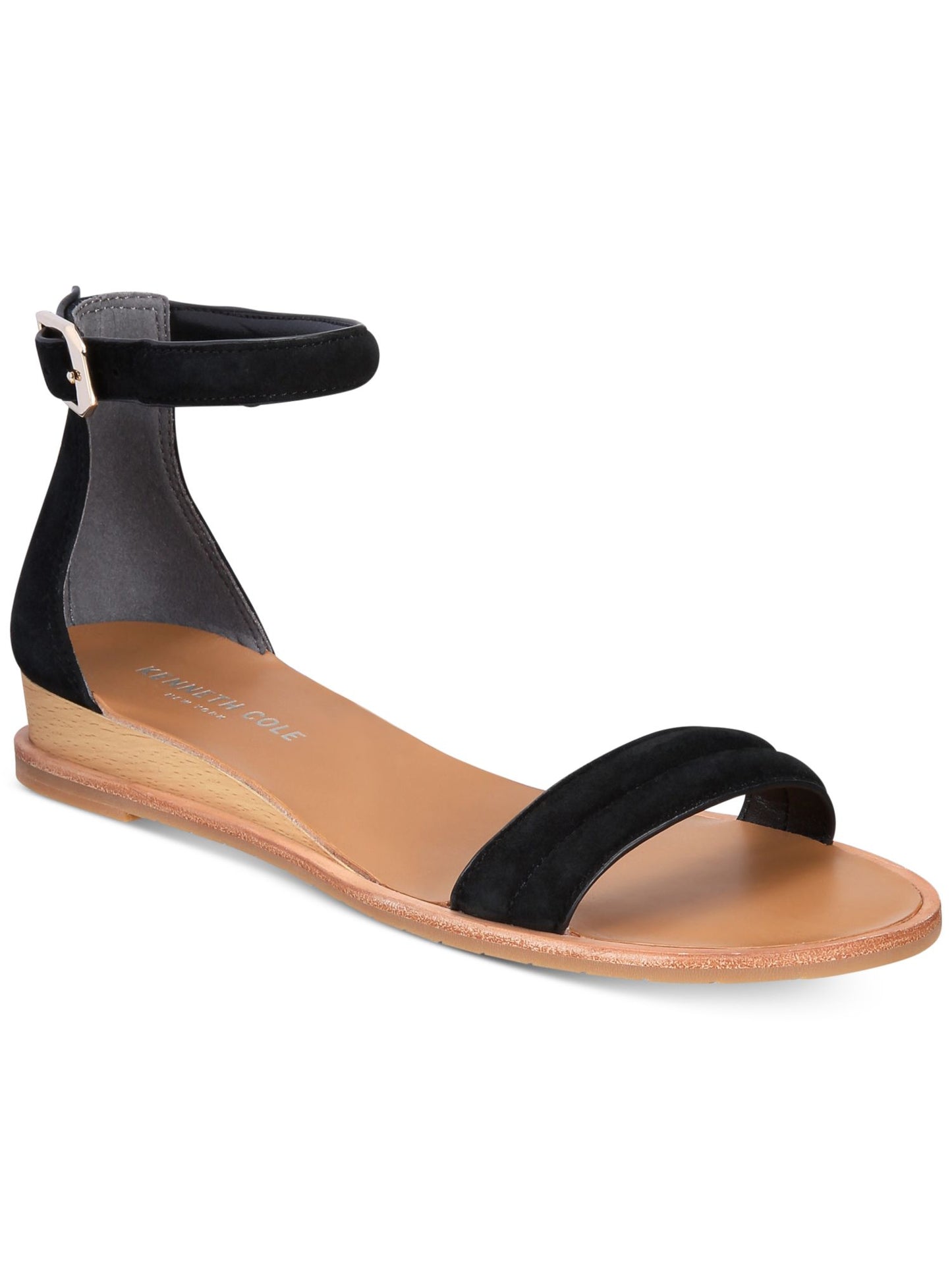 Sandálias femininas Jenna Kenneth Cole, pretas, tamanho 6,5