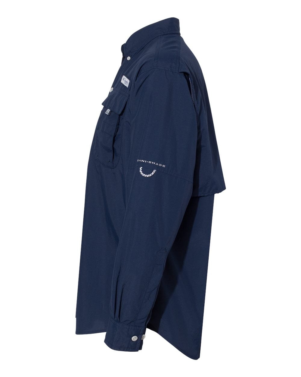 Camisa Columbia Bahama II Manga Longa Masculina Azul Tamanho Grande