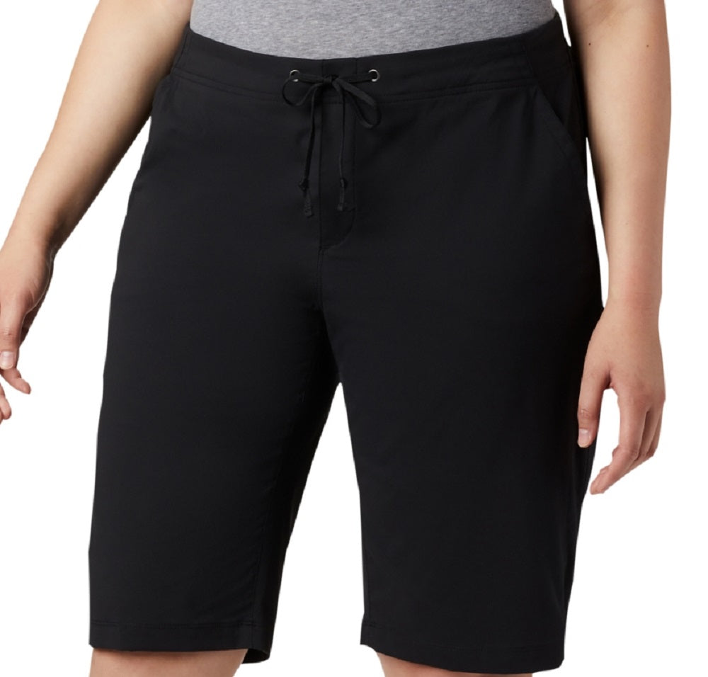 Bermuda longa Columbia Anytime Outdoor feminina, preta, tamanho 22W