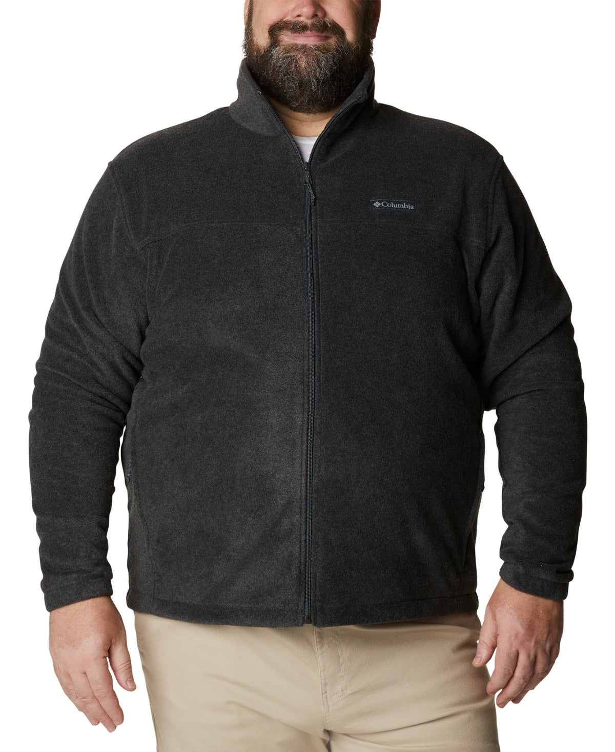Jaqueta Columbia Masculina Big &amp; Tall Steens Mountain Fleece Prata Tamanho Médio
