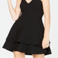 Vestido B Darlin Junior com costas rendadas e ajuste evasê, preto, tamanho 5-6