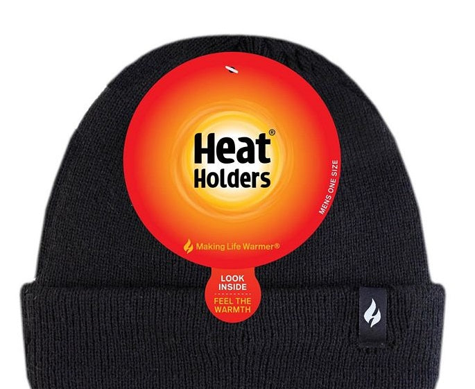 Chapéus de enrolar masculinos Heat Holders, pretos, tamanho regular