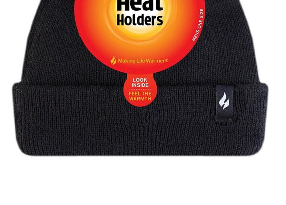 Chapéus de enrolar masculinos Heat Holders, pretos, tamanho regular