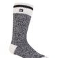 Meias térmicas masculinas Heat Holders Block Twist, brancas, tamanho 7-12