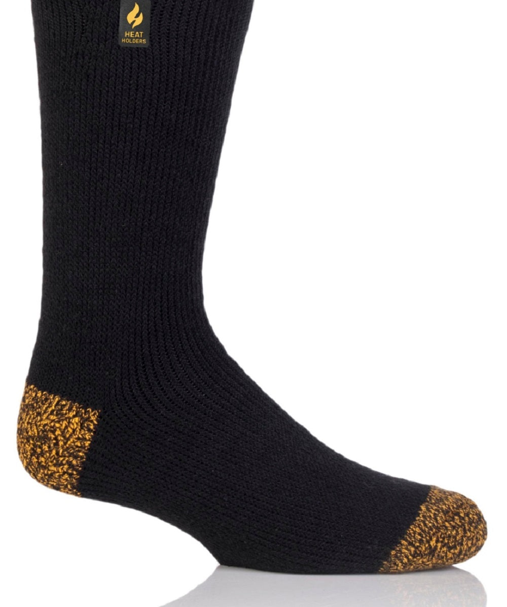 Heat Holders Men's Worxx Bruce Contrast Crew Sock Preto Tamanho 7-12
