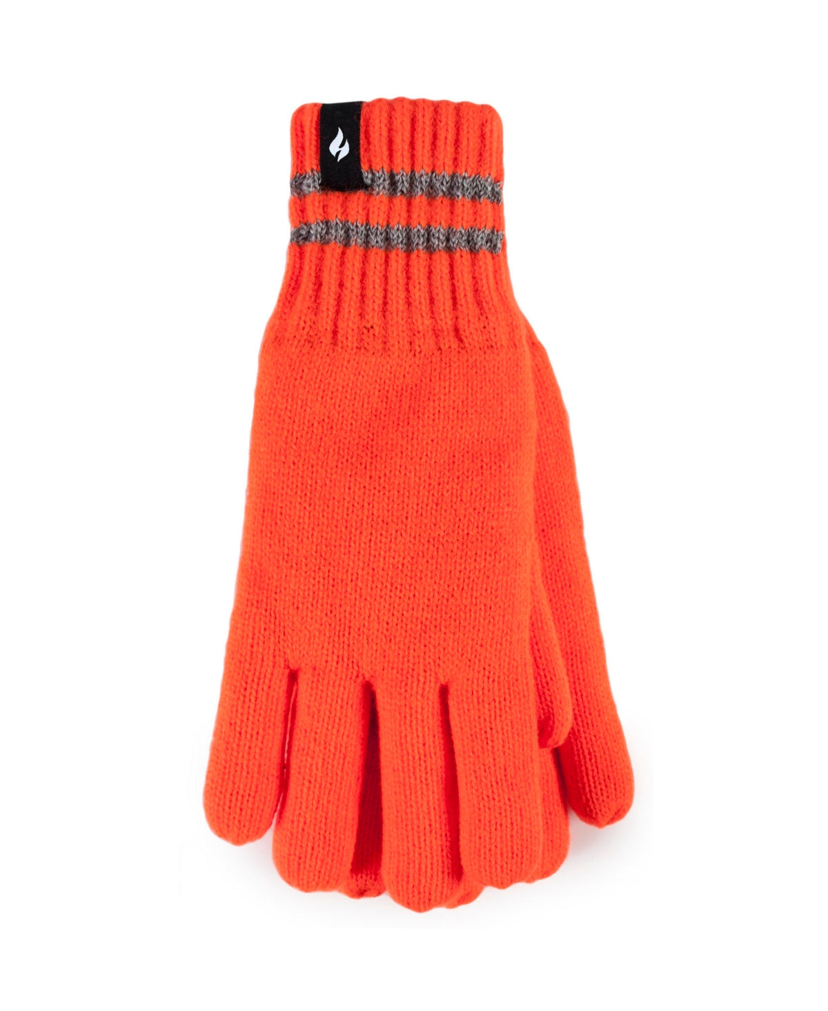 Luvas de malha plana Worxx Richard Heat Holders para homem, laranja, tamanho grande