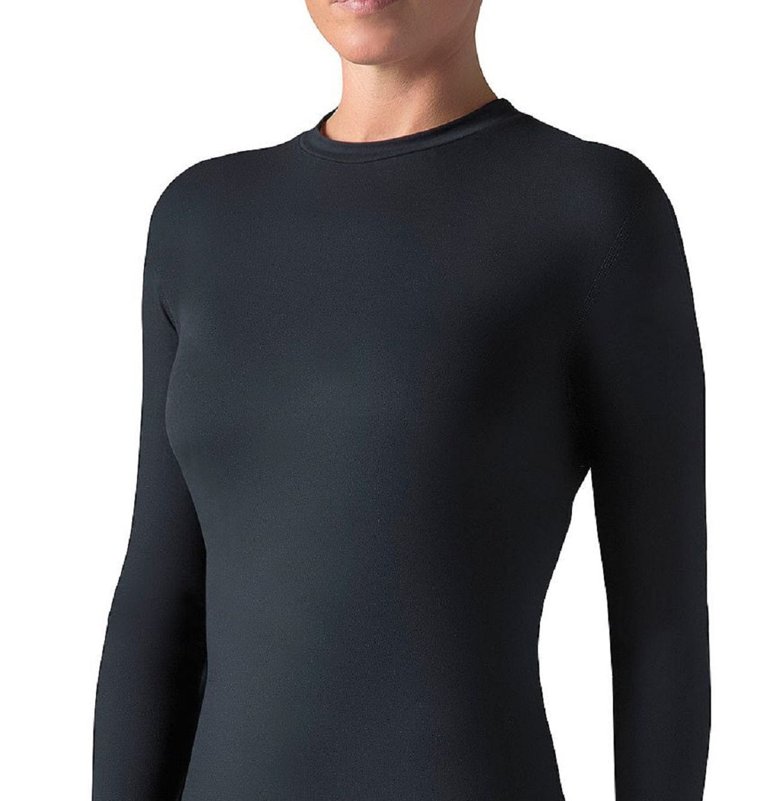Heat Holders Tops de camada de base X Warm para mulheres, preto, tamanho grande