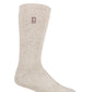 Meia masculina Heat Holders Dunnock Twist Crew, branca, tamanho 7-12