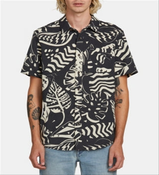 Camisa esportiva masculina Volcom Scrap preta tamanho M