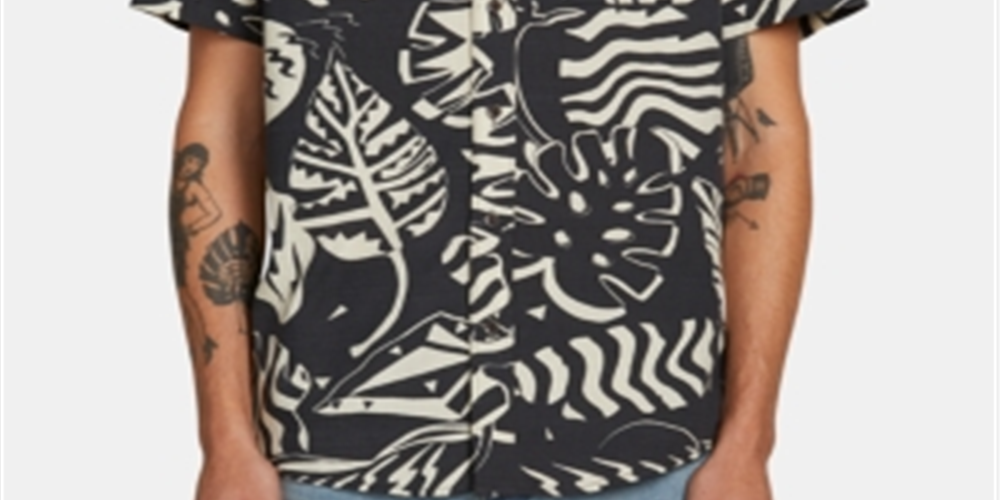 Camisa esportiva masculina Volcom Scrap preta tamanho M