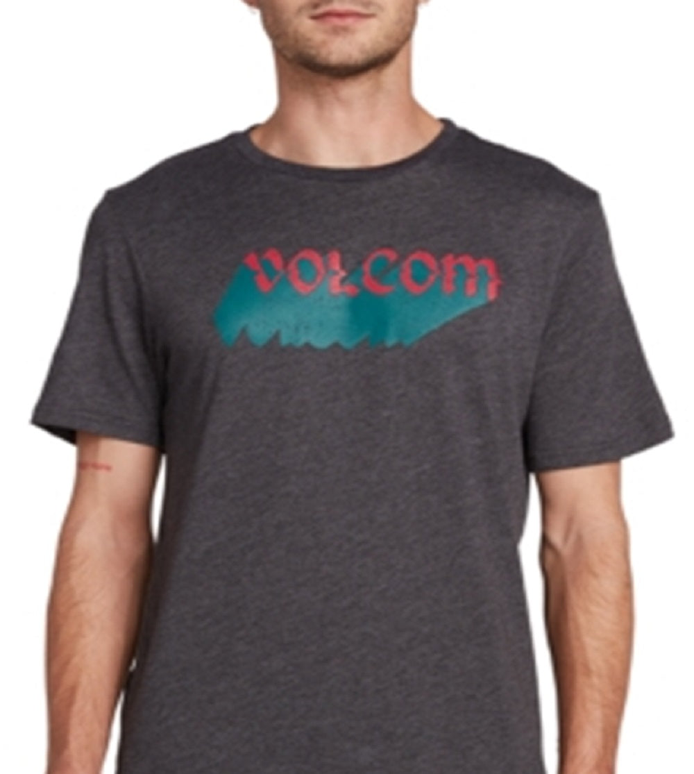 Camiseta gráfica com logotipo Night Creep da Volcom masculina, cinza, tamanho grande