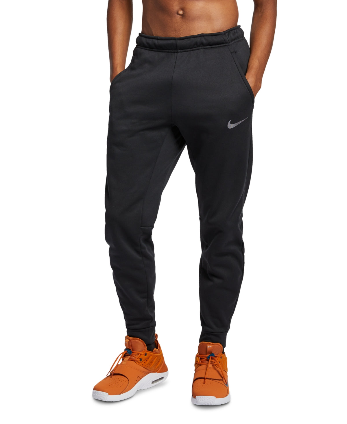 Calça de corrida Nike Therma Tapered masculina, preta, tamanho X-G