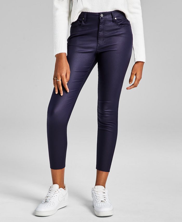 E agora esta calça jeans skinny feminina com bainha desfiada e revestida, preta, tamanho 31