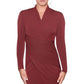 Vestido envelope falso de malha Bret Sparkle para mulheres, tamanho pequeno, vermelho, Rachel Roy