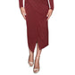 Vestido envelope falso de malha Bret Sparkle para mulheres, tamanho pequeno, vermelho, Rachel Roy