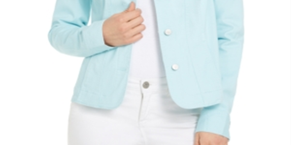 Jaqueta jeans feminina Charter Club azul tamanho XX-G