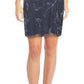 Vestido feminino com decote canoa e detalhes em azul, tamanho 10, da Papell Studio