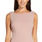 Vestido feminino Adrianna Papell de malha metálica com decote nas costas e ajuste evasê, rosa, tamanho 6