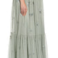 Vestido feminino de malha com contas estilo boho Adrianna Papell, azul, tamanho 4