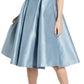 Vestido feminino Adrianna Papell com decote canoa evasê, azul, tamanho 8