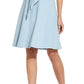 Vestido feminino Adrianna Papell com manga curta e amarração frontal, azul, tamanho 2
