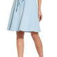 Vestido feminino Adrianna Papell com manga curta e amarração frontal, azul, tamanho 6