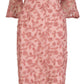 Vestido tubinho bordado ombro a ombro Adrianna Papell feminino rosa tamanho 4