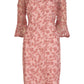 Vestido tubinho bordado ombro a ombro Adrianna Papell feminino rosa tamanho 4