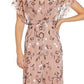 Vestido feminino Adrianna Papell com lantejoulas e contas, rosa, tamanho 6