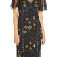 Vestido tubinho com detalhes Adrianna Papell feminino, preto, tamanho 10