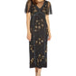 Vestido tubinho com detalhes Adrianna Papell feminino, preto, tamanho 10