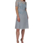 Vestido de coquetel feminino Adrianna Papell com contas, azul, tamanho 4