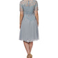Vestido de coquetel feminino Adrianna Papell com contas, azul, tamanho 4