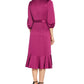 Vestido feminino Adrianna Papell de cetim crepe falso, roxo, tamanho 14