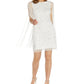 Vestido tubinho com detalhes Adrianna Papell feminino, branco, tamanho 4
