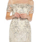 Vestido tubinho com detalhes Adrianna Papell feminino, marrom, tamanho 10