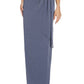 Vestido feminino Adrianna Papell com cintura franzida e acabamento metálico, azul, tamanho 8