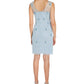 Vestido justo feminino com contas Papell Studio azul tamanho 10M